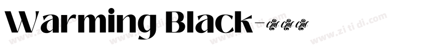 Warming Black字体转换